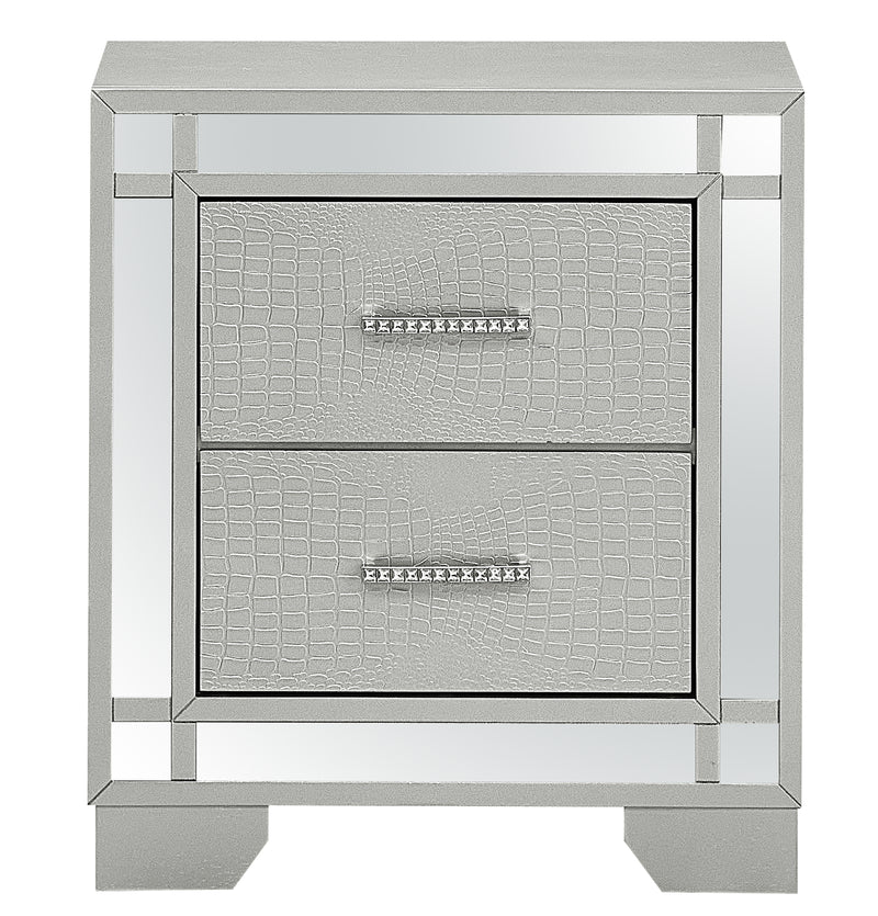 Glory Furniture Madison Silver Champagne Nightstand