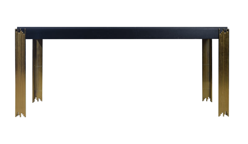 New Classic Furniture Empire Black Rectangle Dining Table