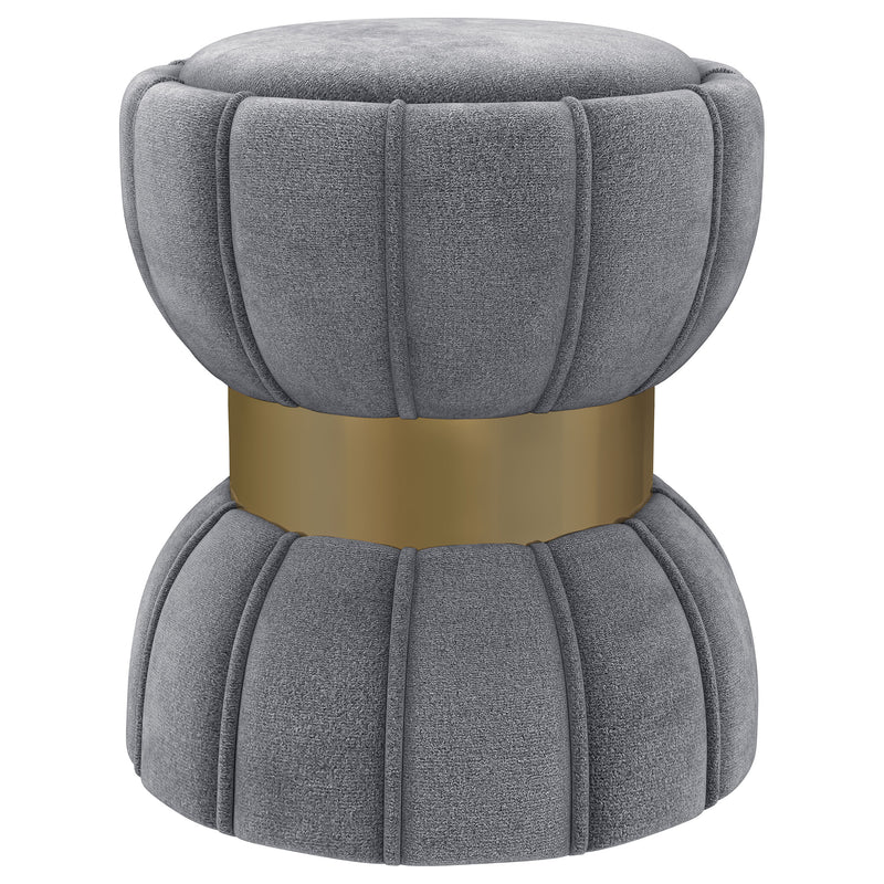 Coaster Furniture Sora Grey Round Ottoman