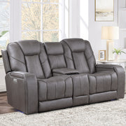Steve Silver Daniel Leather Triple Power Loveseat