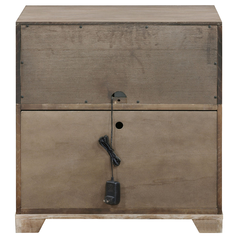 Coaster Furniture Kenora Barley Brown Beige Nightstand