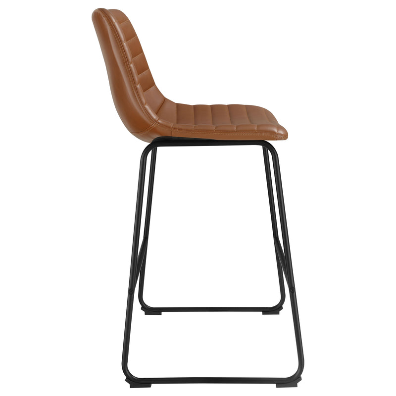 2 Coaster Furniture Zuni Saddle Brown Counter Height Chairs