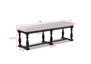 Crown Mark Regent Charcoal Black Bench