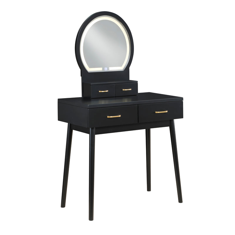 Home Elegance Camilla Gray Vanity Dresser with Mirror and Stool