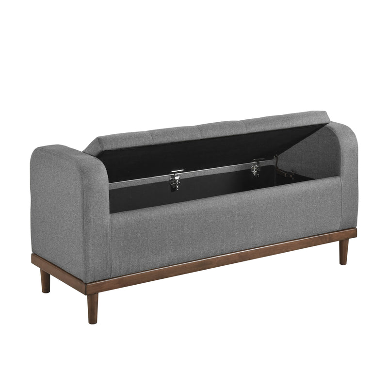 Home Elegance Brigitte Blue Lift Top Storage Bench