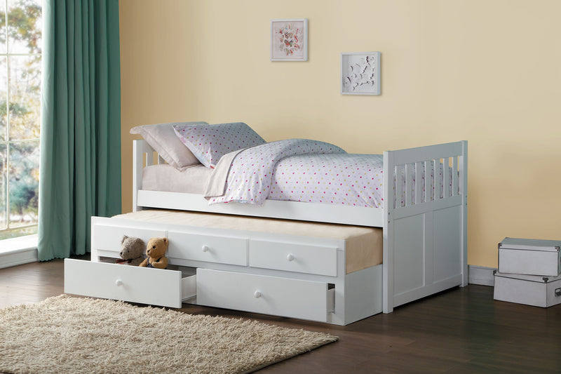 Home Elegance Galen 2pc Kids Bedroom Set With Twin Over Twin Trundle Bed