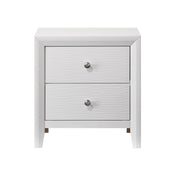 Crown Mark Evan White Night Stand
