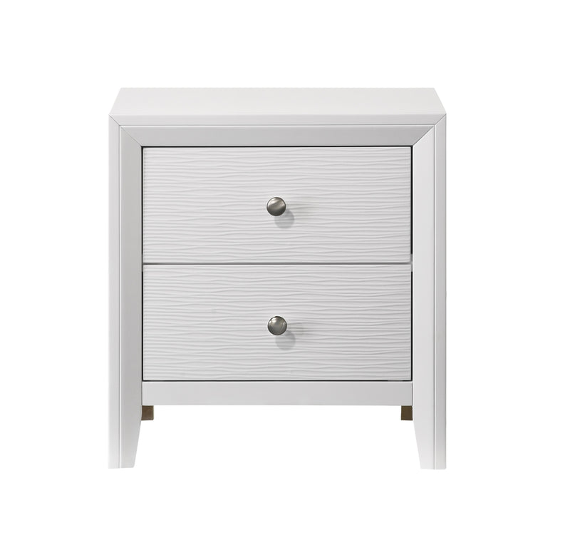 Crown Mark Evan White Night Stand