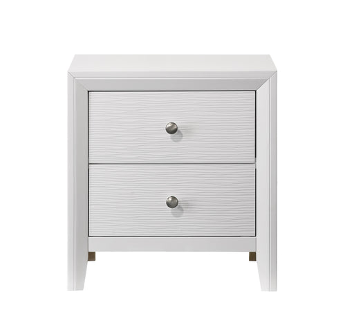 Crown Mark Evan White Night Stand