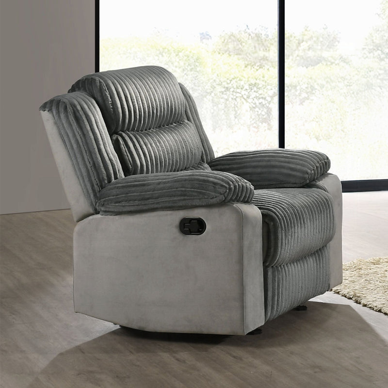 Acme Furniture Lesley Gray Motion Glider Recliner