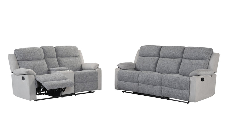 Global Furniture U6027 Grey 2pc Living Room Set