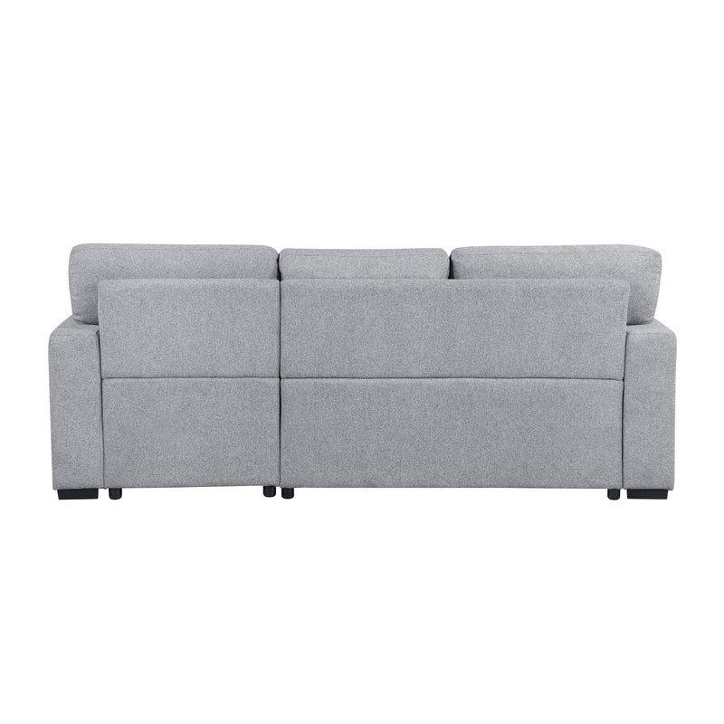 Home Elegance Pompano Gray Sectional with Right Chaise
