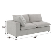 Acme Furniture Marisa Beige Modular LF Loveseat with 2 Pillows