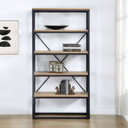 Steve Silver Magnolia Light Brown Black Bookcase