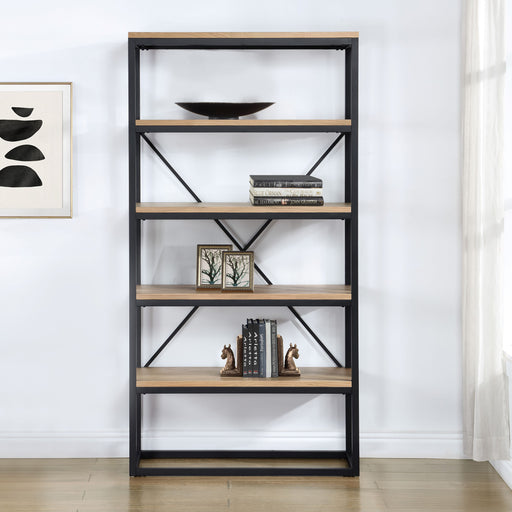 Steve Silver Magnolia Light Brown Black Bookcase