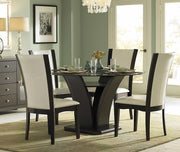 Home Elegance Daisy Espresso Brown 5pc Dining Room Set