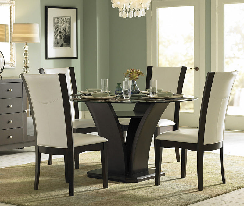 Home Elegance Daisy Espresso Brown 5pc Dining Room Set
