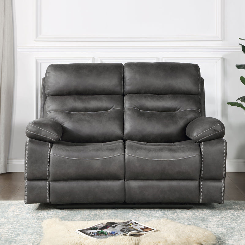 Steve Silver Rudger Chestnut Brown Manual Reclining Loveseat