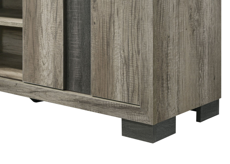 Crown Mark Rangley Grey Brown TV Stand