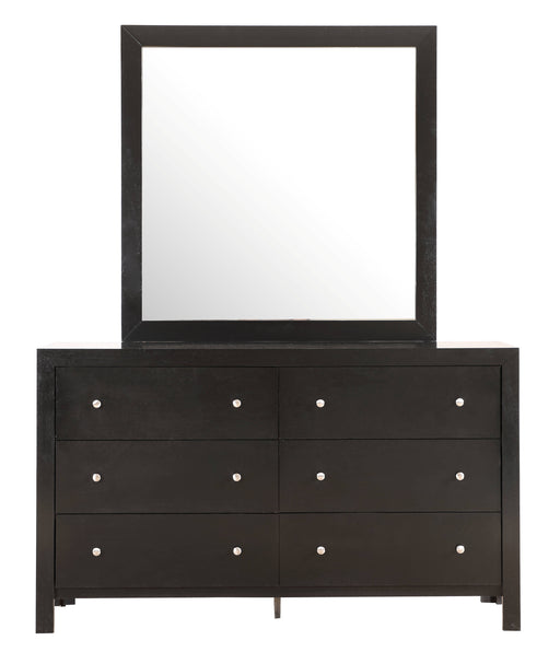Glory Furniture Burlington Black Dresser and Mirror
