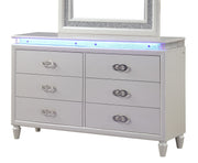 Galaxy Home Passion Milky White Wood Dresser