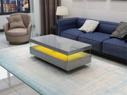 Galaxy Home Ria White LED Coffee Table
