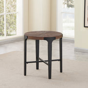 Steve Silver Chevron Cinnamon Round End Table