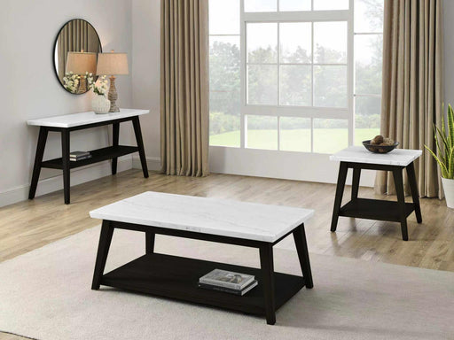 Steve Silver Vida Burnished Blonde White 3pc Coffee Table Set