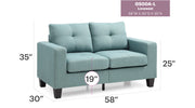 Glory Furniture Newbury Gray Fabric Modular Loveseat