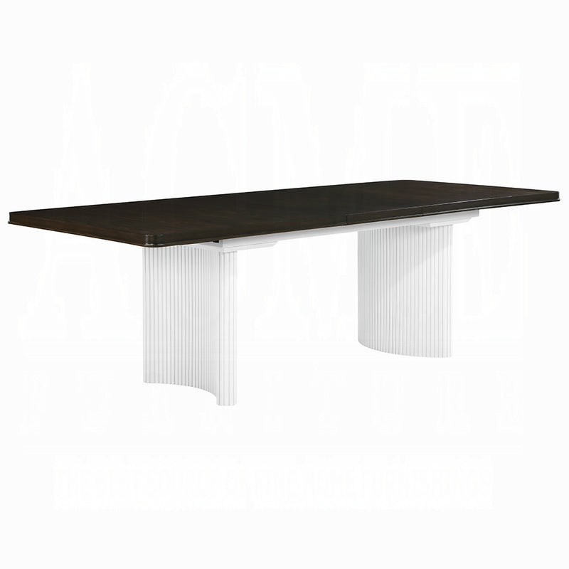 Acme Furniture Carena White Walnut Dining Table