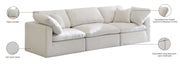 Meridian Furniture Plush Cream Velvet Modular Sofa
