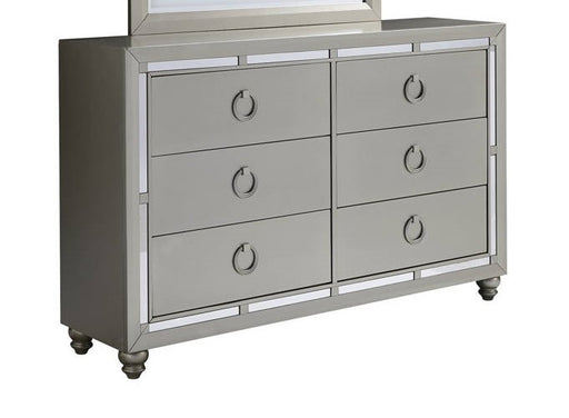 Global Furniture Riley Silver Drawer Dresser