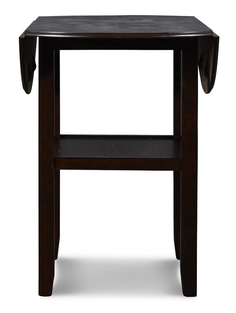 New Classic Furniture Gia Ebony PU 42 Inch 3pc Counter Height Set