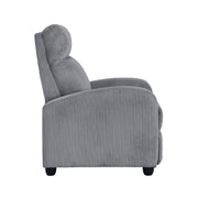 Home Elegance Parsons Gray Push Back Reclining Chair