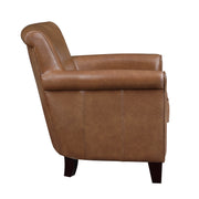 Home Elegance Braintree Brown Leather Accent Chair