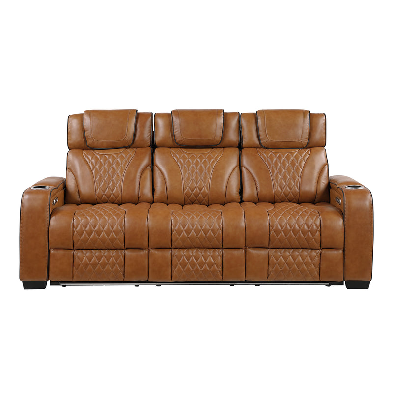 Home Elegance Apex Brown 2pc Living Room Set