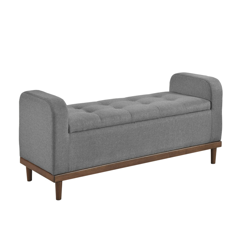 Home Elegance Brigitte Blue Lift Top Storage Bench