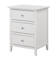 Glory Furniture Daniel White 3 Drawers Nightstand