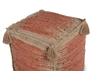 Steve Silver Jafar Brown Square Handwoven Jute Pouf