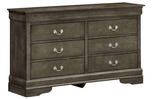 Glory Furniture Louis Phillipe Gray 6 Drawers Dresser