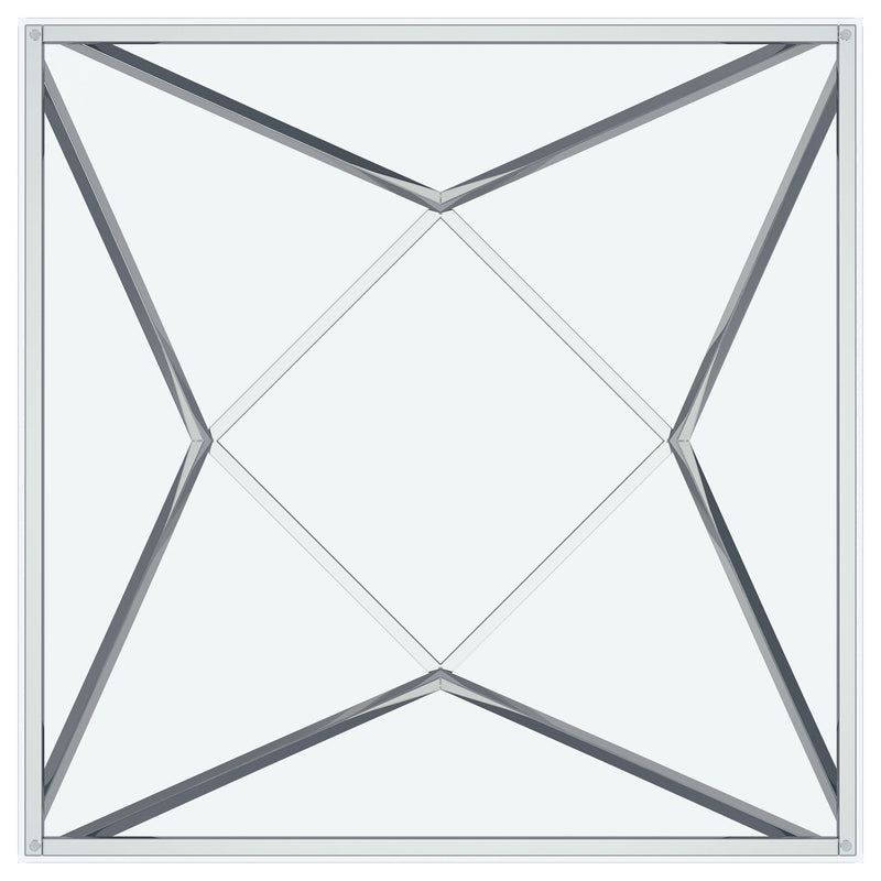 Coaster Furniture Brittania Silver Square Coffee Table