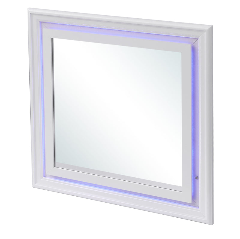 Glory Furniture Verona Metalic Black Dresser and Mirror