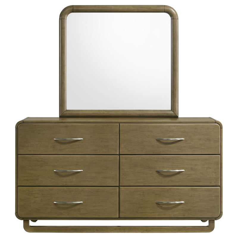 Coaster Furniture Amsbury Nutmeg Brown 6 Drawer Dresser and Mirror