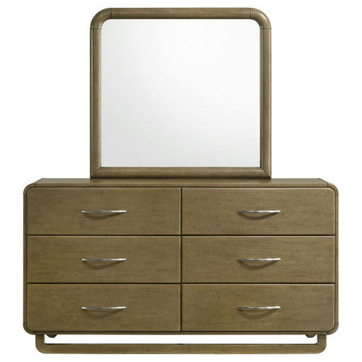 Coaster Furniture Amsbury Nutmeg Brown 6 Drawer Dresser and Mirror