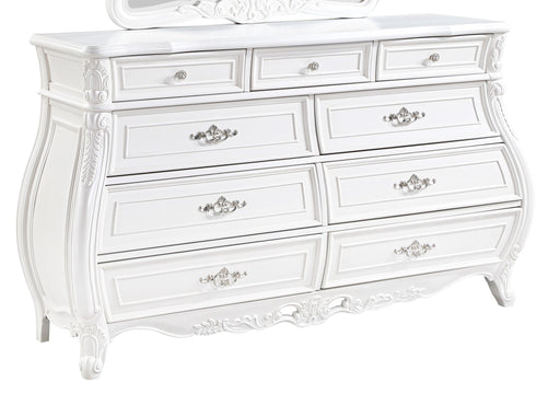 Galaxy Home Opulence White 9 Drawer Dresser