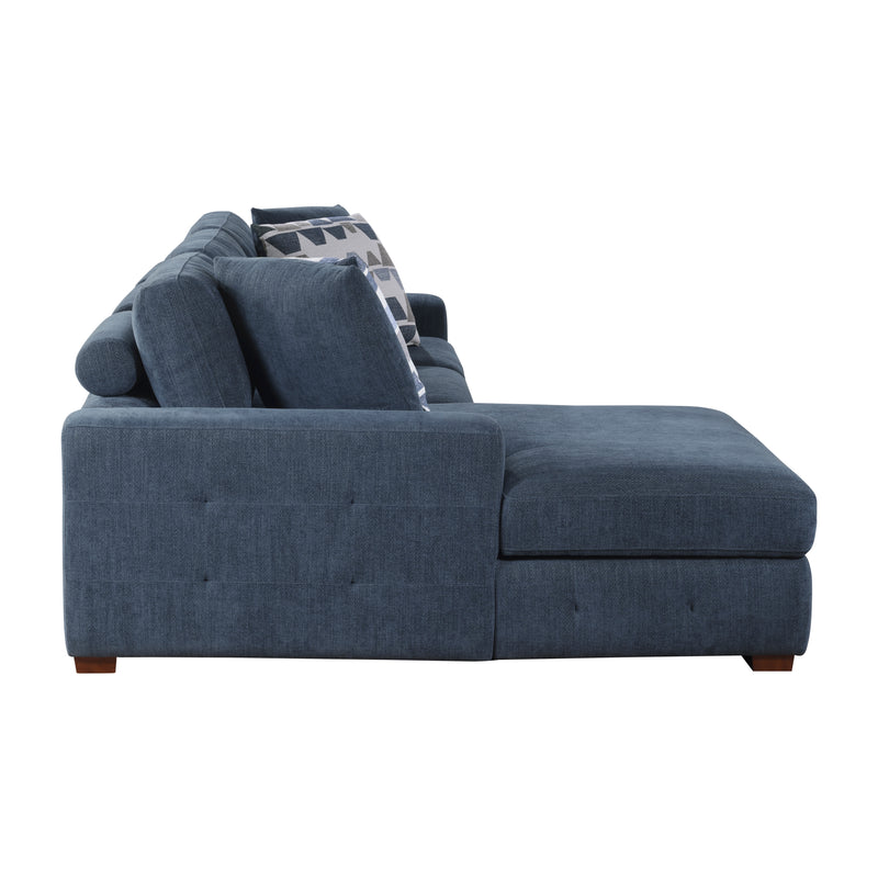 Home Elegance Raife Gray 2pc Sectional with Left Chaise