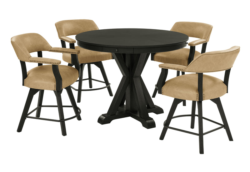 Steve Silver Rylie Sand Black 5pc Counter Set