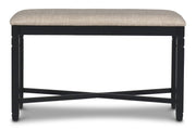 New Classic Furniture Prairie Point Black Counter Backless Bench