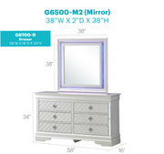 Glory Furniture Verona Sleek Silver Champagne Modern Dresser