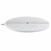 Steve Silver Arken White Marble 18 Inch Lazy Susan